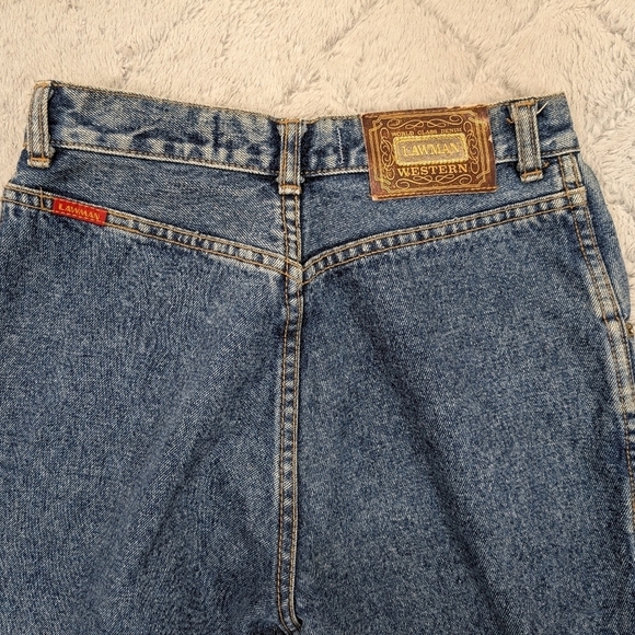 Vintage Lawman Jeans Womens 11 27 Blue Western Bareback Straight Leg High Rise - Picture 10 of 10